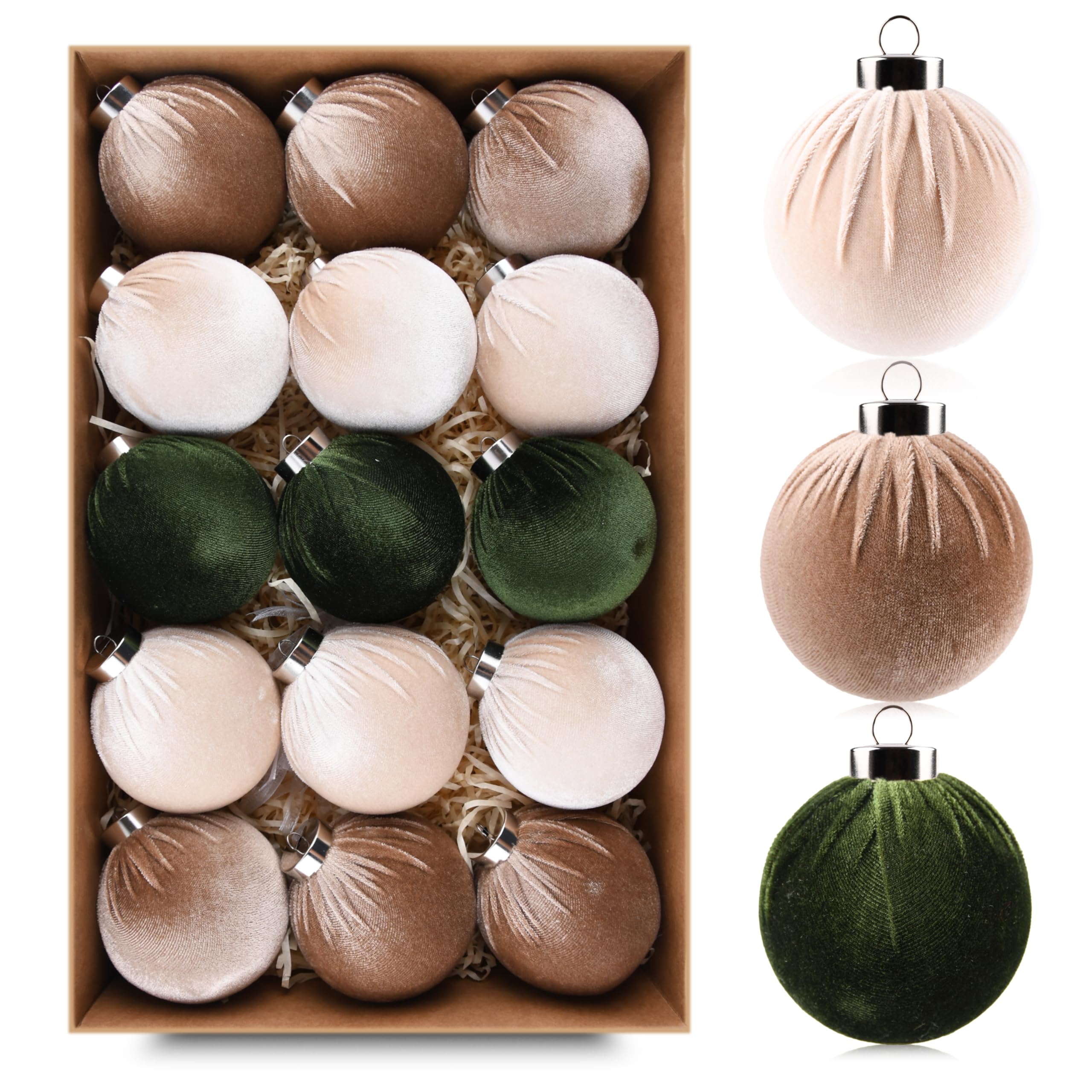 Velvet balls for Christmas tree decoration