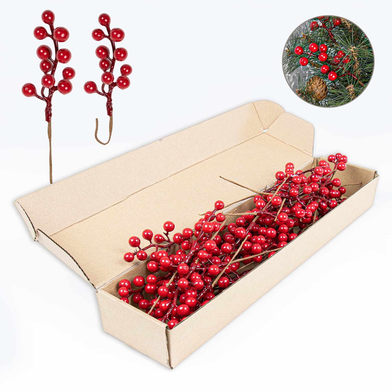 Christmas decoration artificial red berries