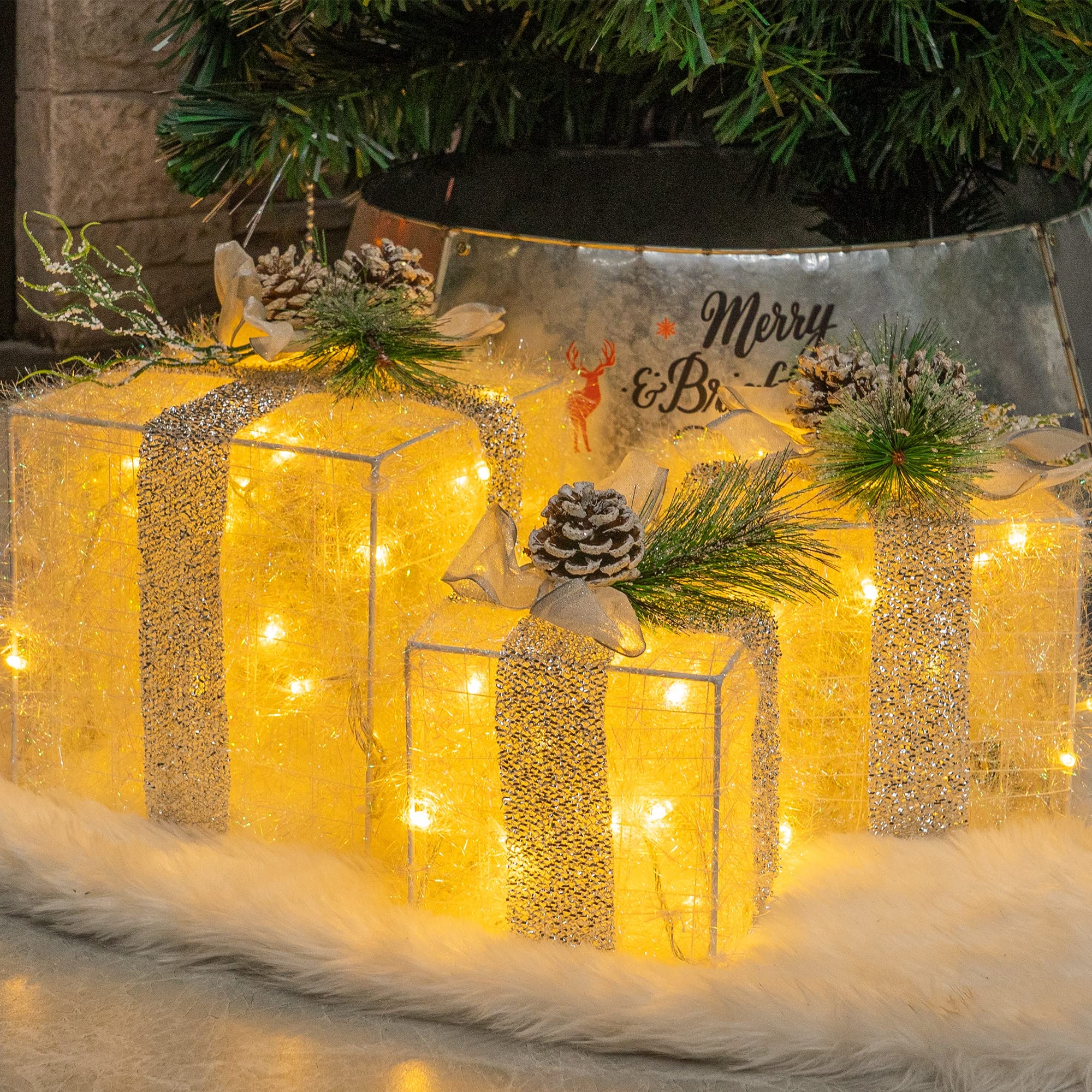 Christmas decoration gift set (three-piece set)