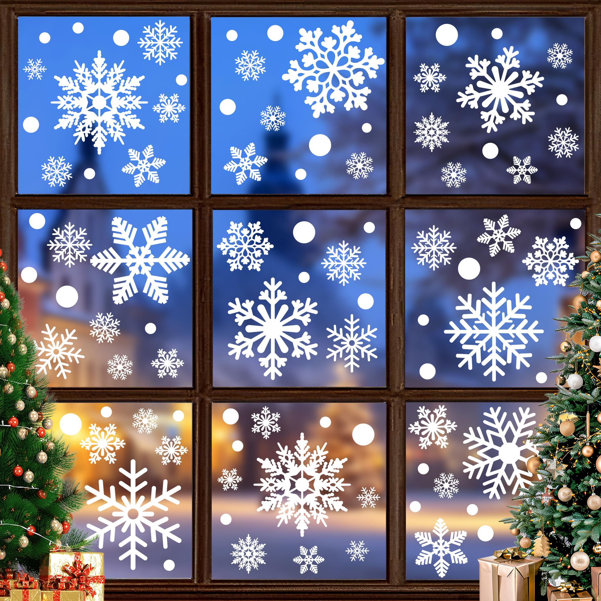 Double-sided Christmas snowflake stickers