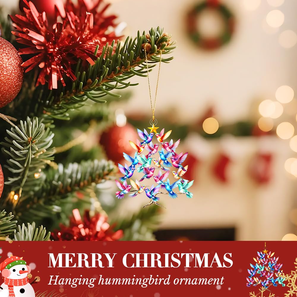 Hummingbird Christmas 2D Acrylic Decorative Item
