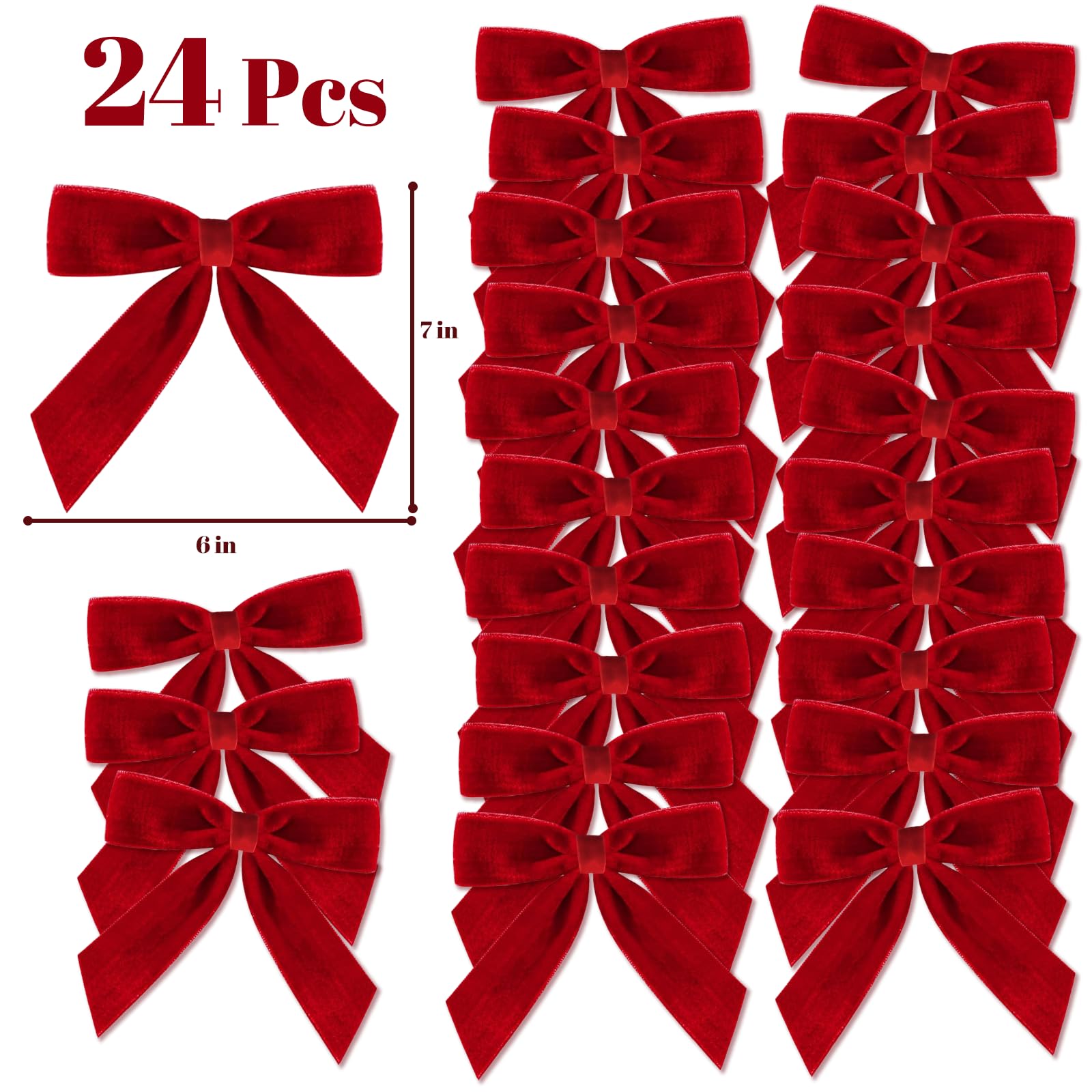 Christmas decoration velvet bow knots
