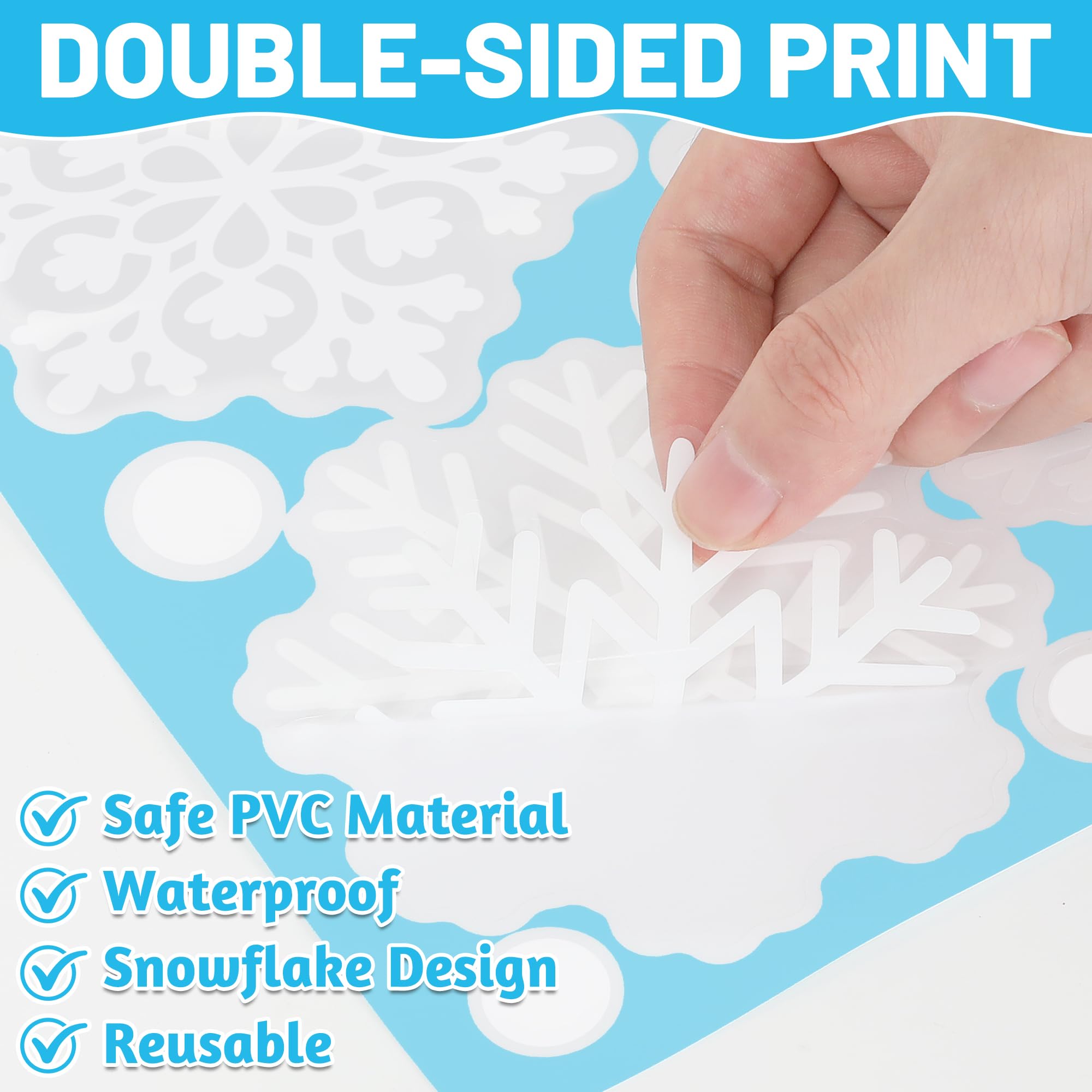 Double-sided Christmas snowflake stickers