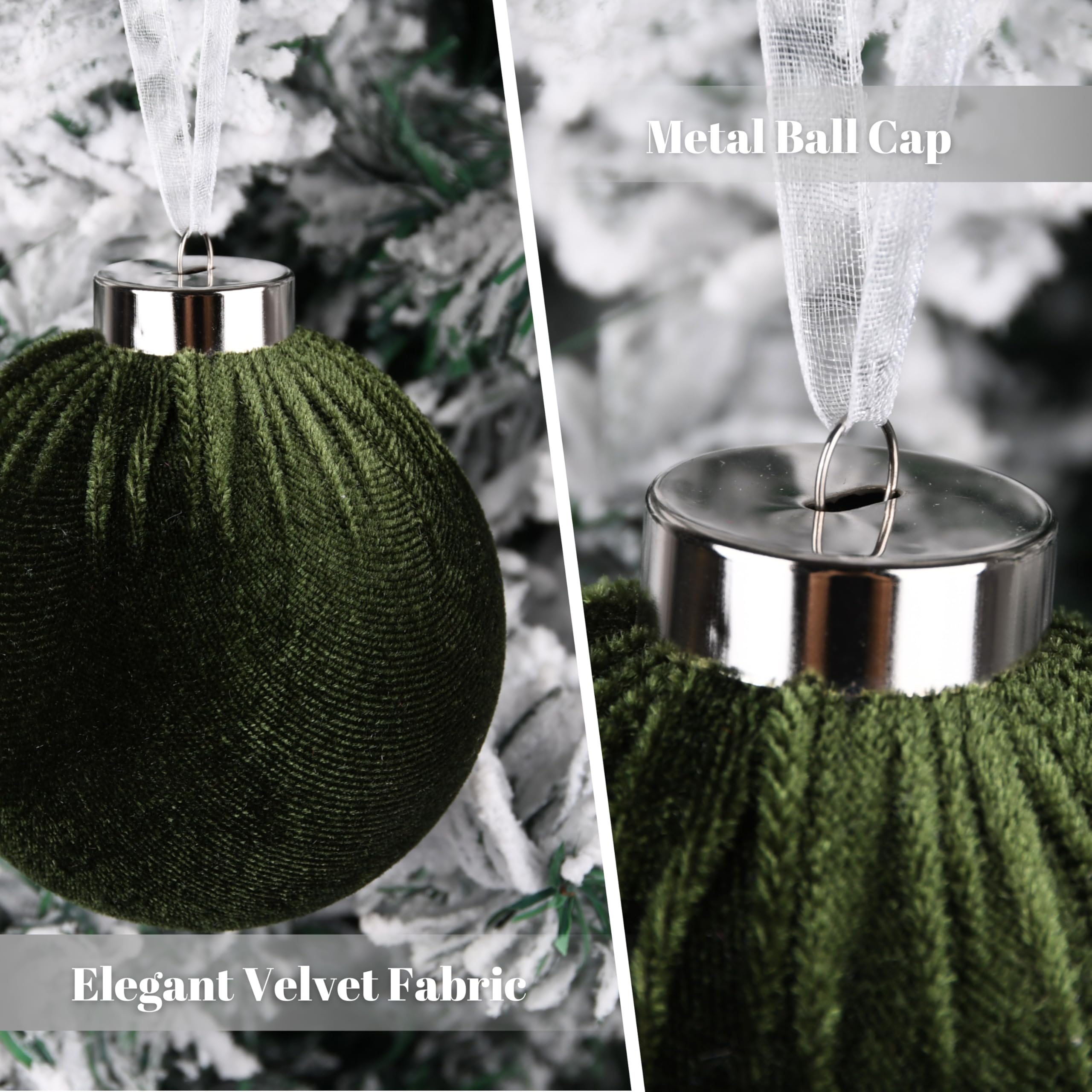 Velvet balls for Christmas tree decoration