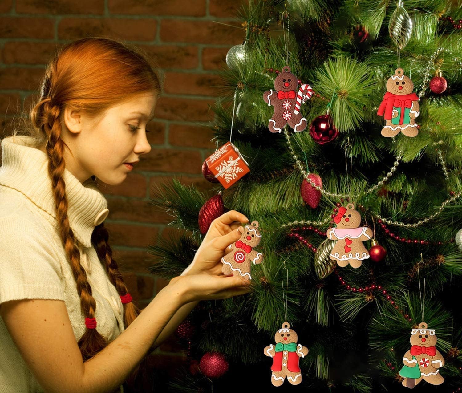 Christmas gingerbread man pendant