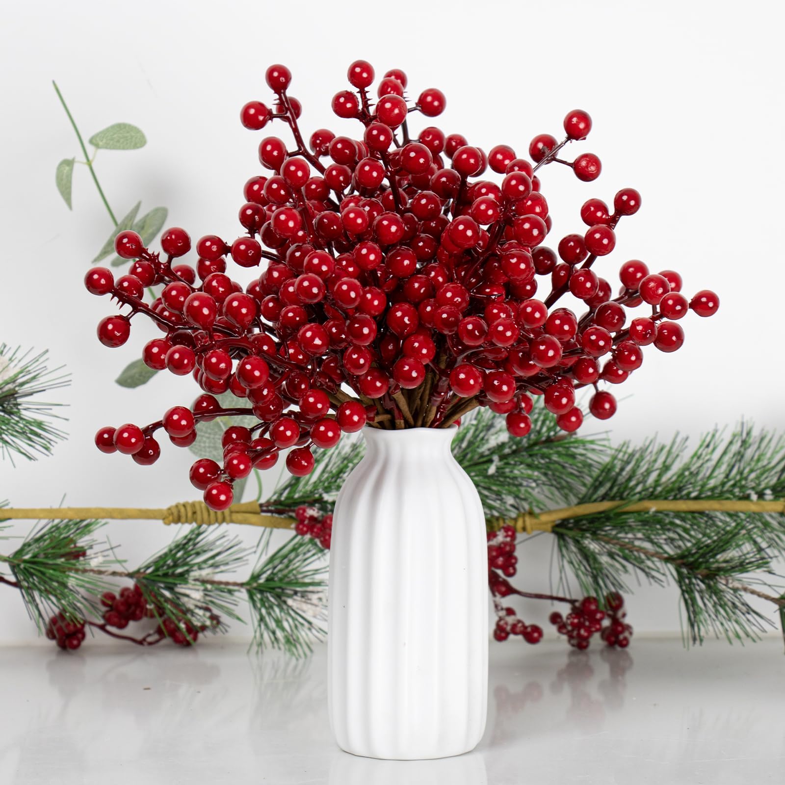 Christmas decoration artificial red berries