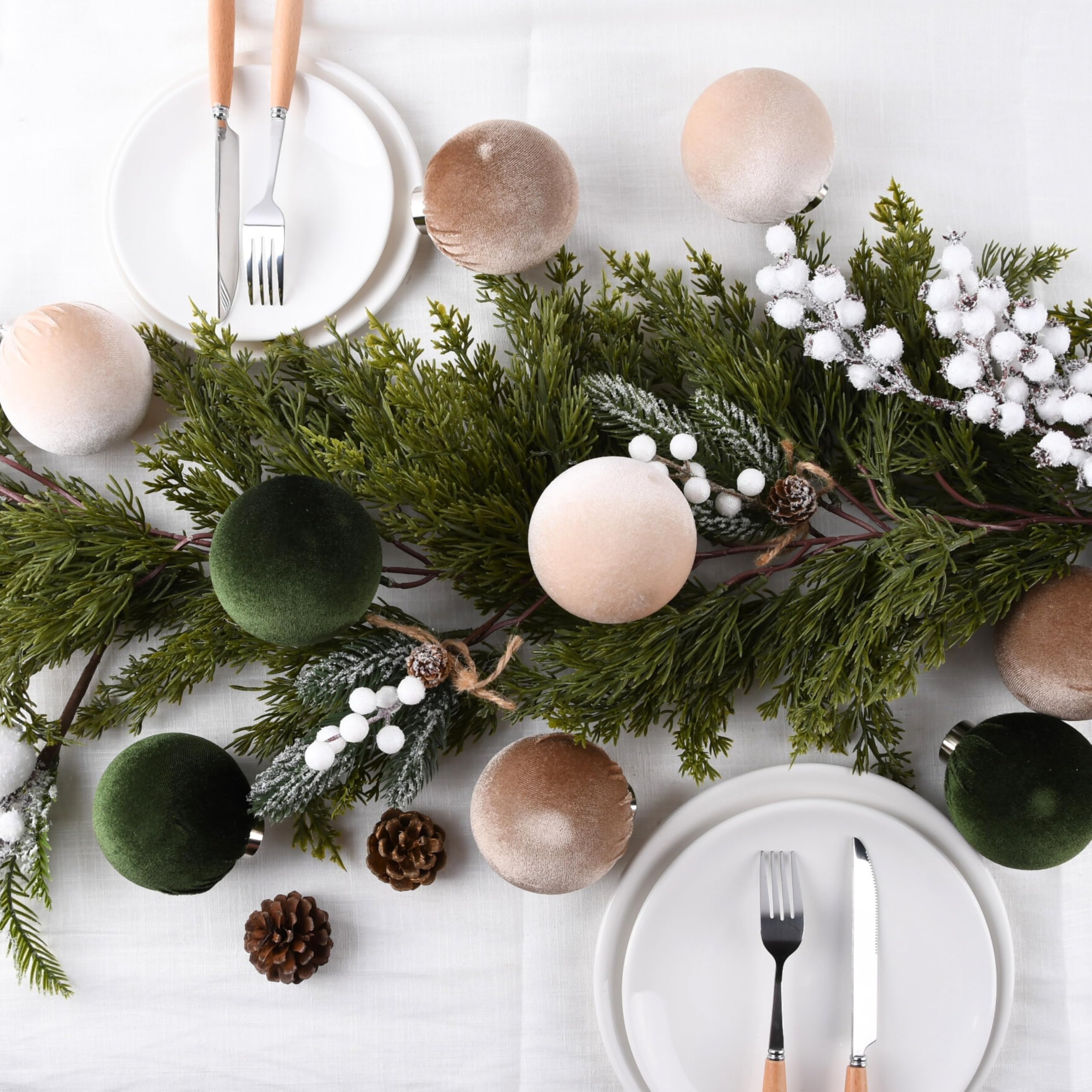 Velvet balls for Christmas tree decoration