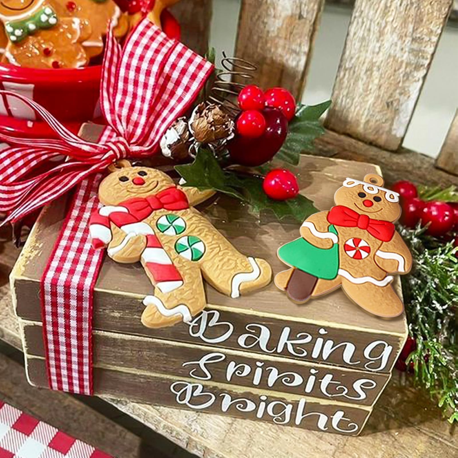 Christmas gingerbread man pendant