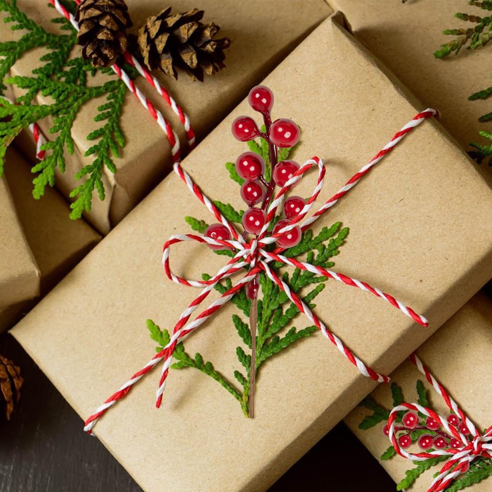 Christmas decoration artificial red berries
