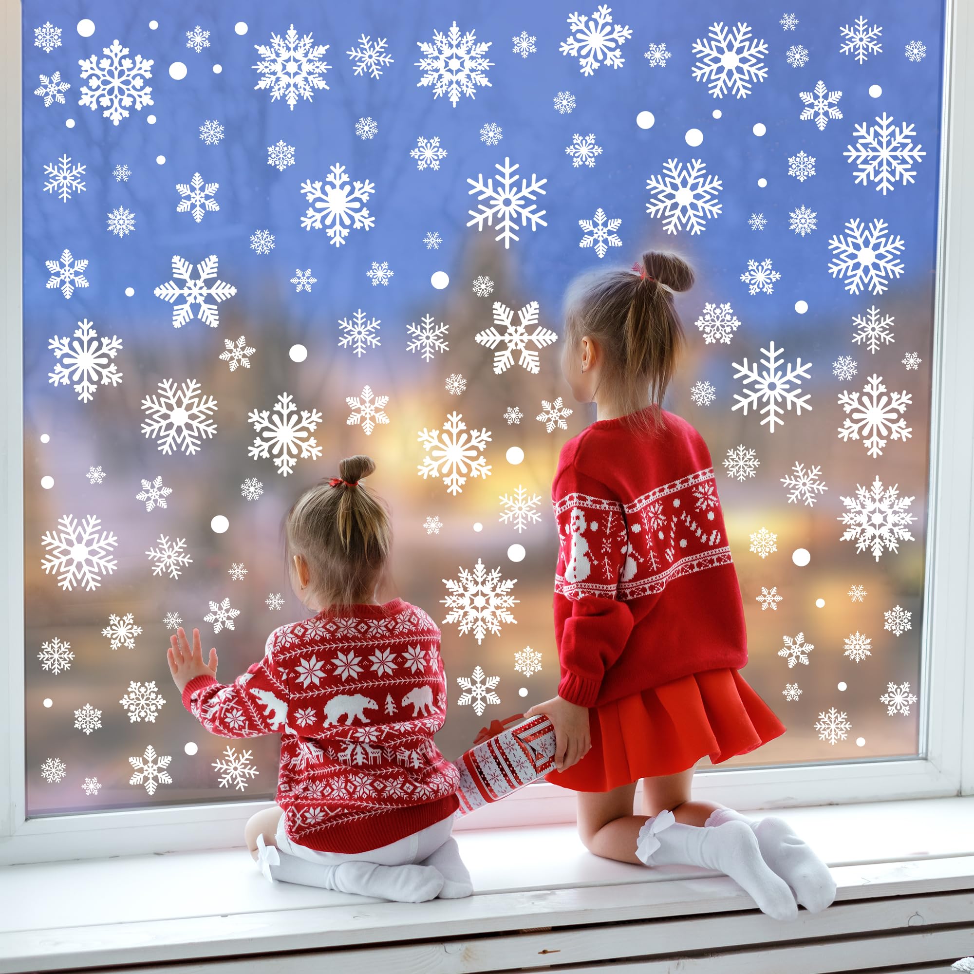 Double-sided Christmas snowflake stickers