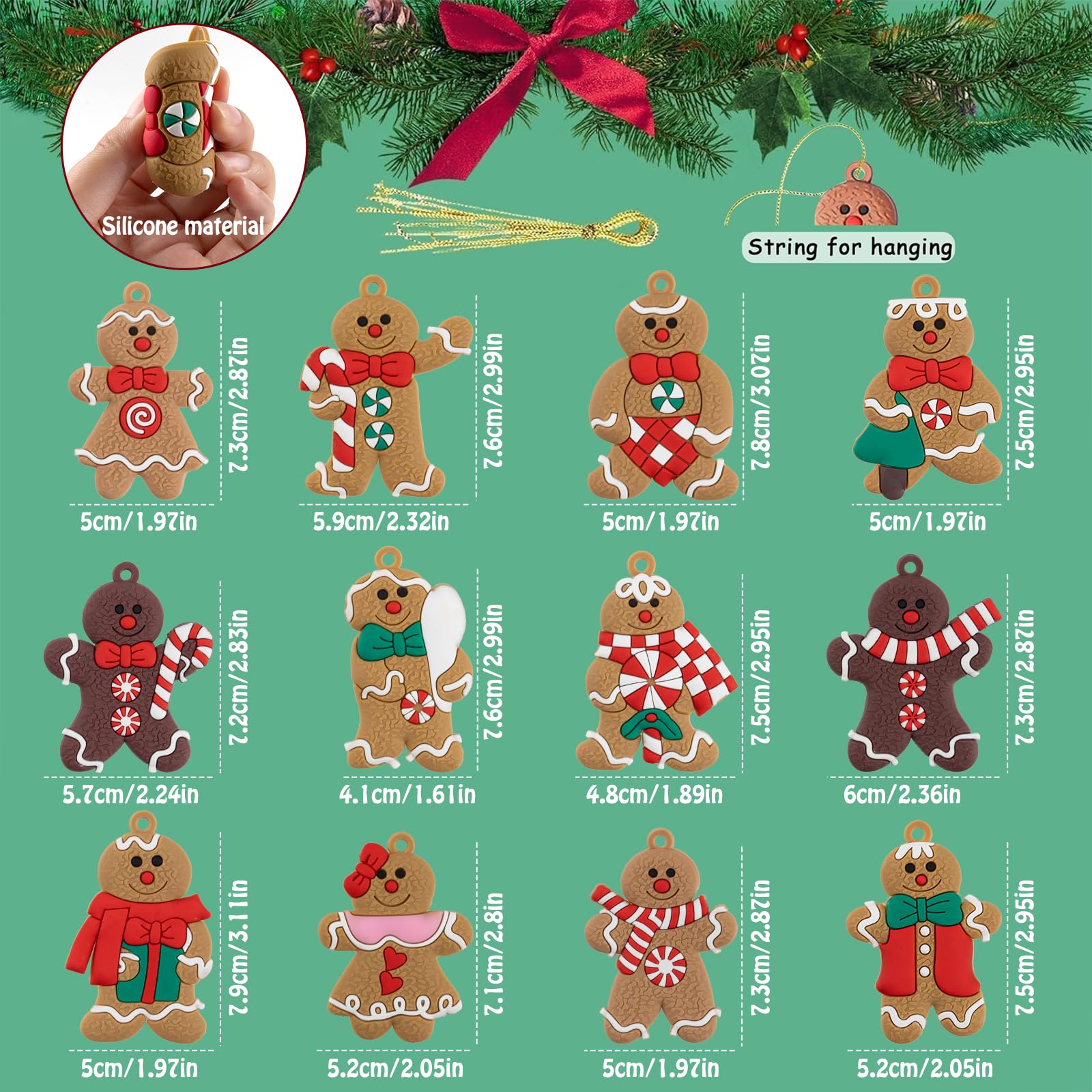 Christmas gingerbread man pendant