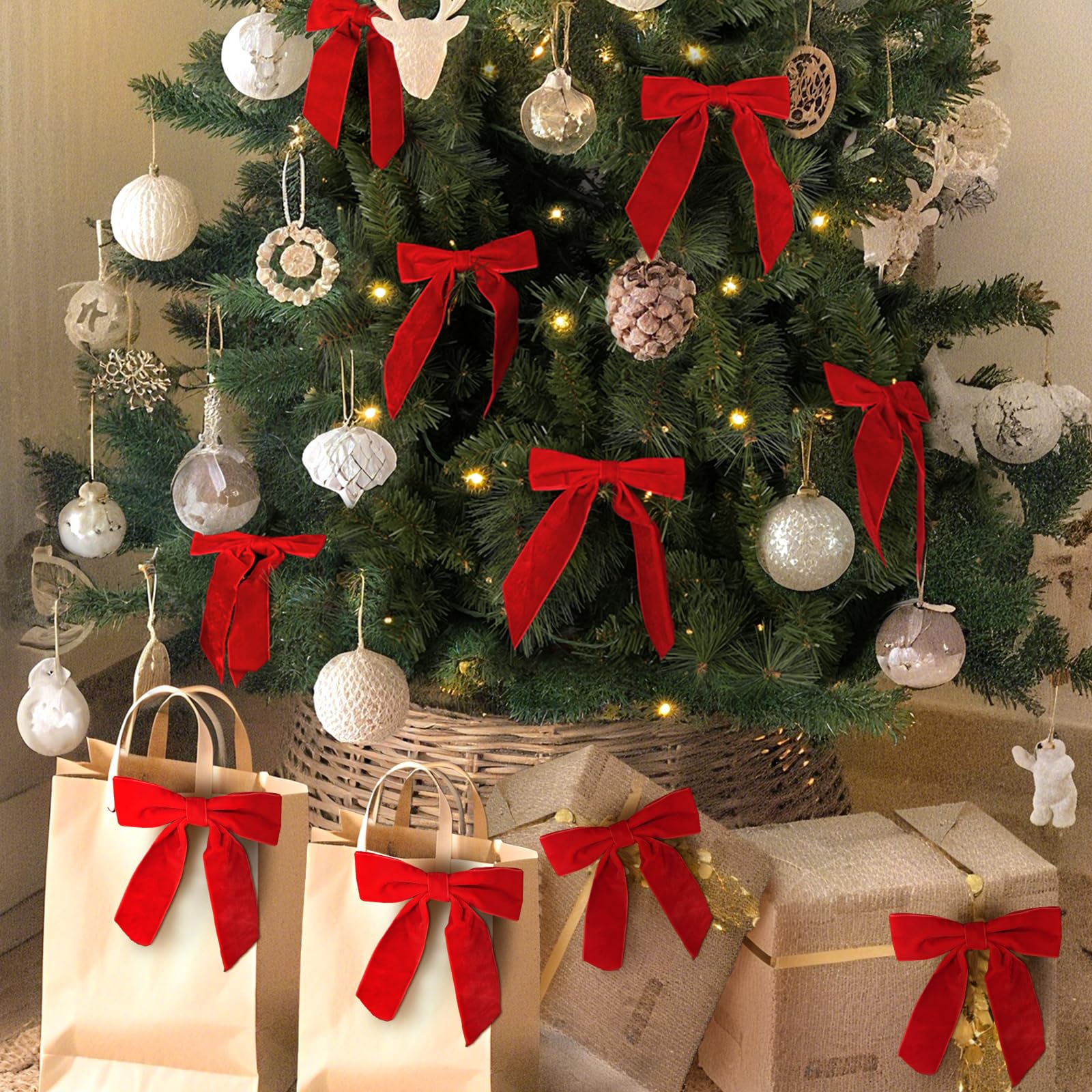 Christmas decoration velvet bow knots