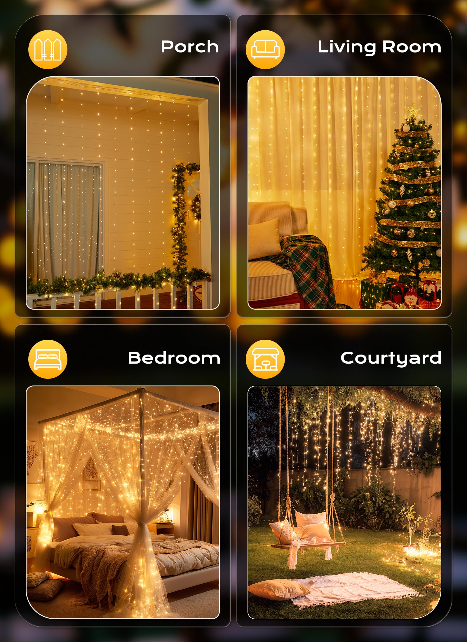 Curtain light strip LED remote control