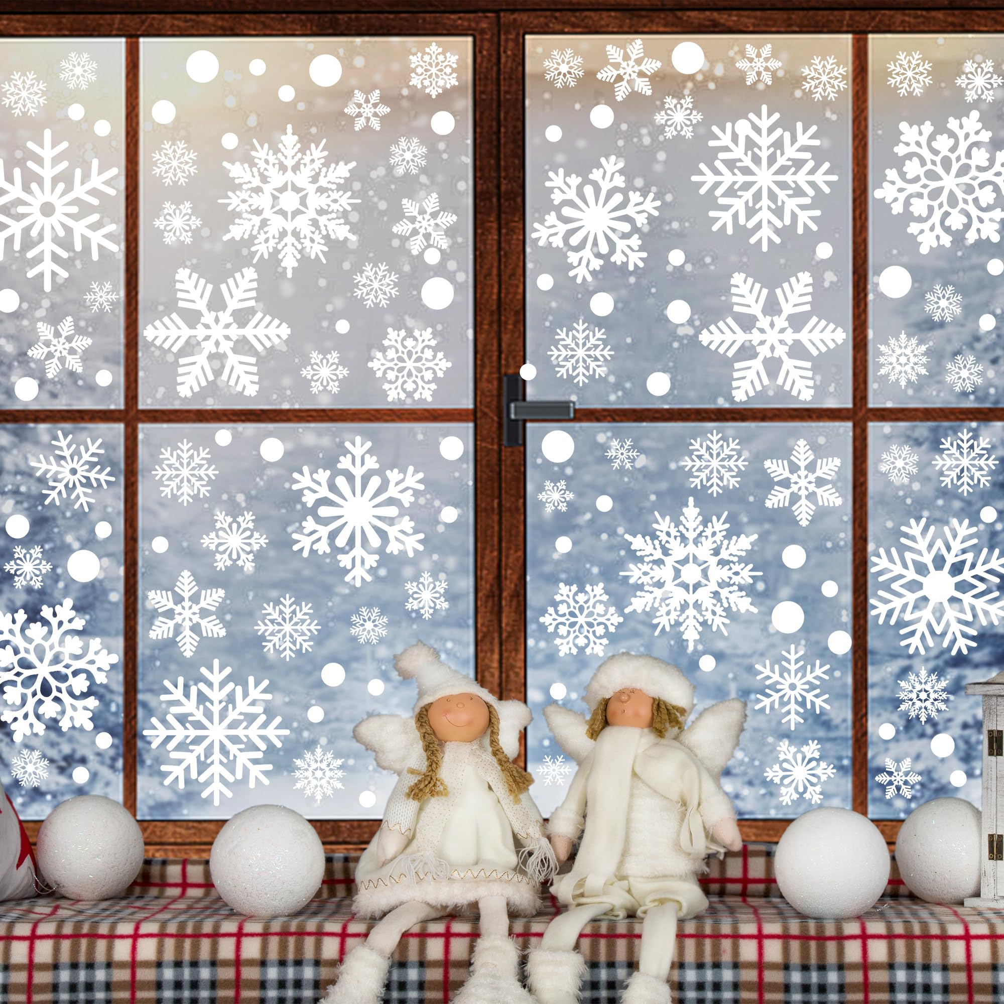 Double-sided Christmas snowflake stickers