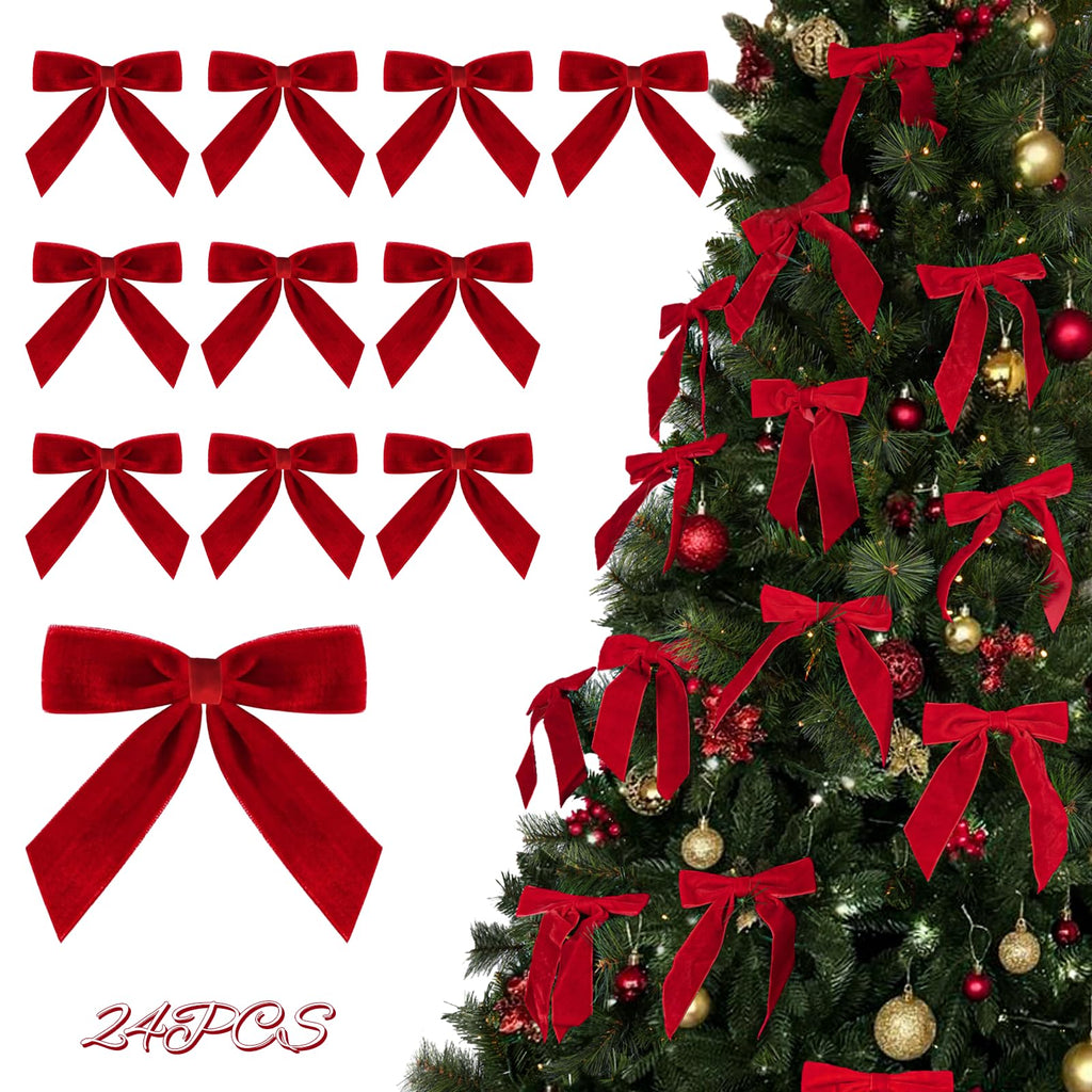 Christmas decoration velvet bow knots