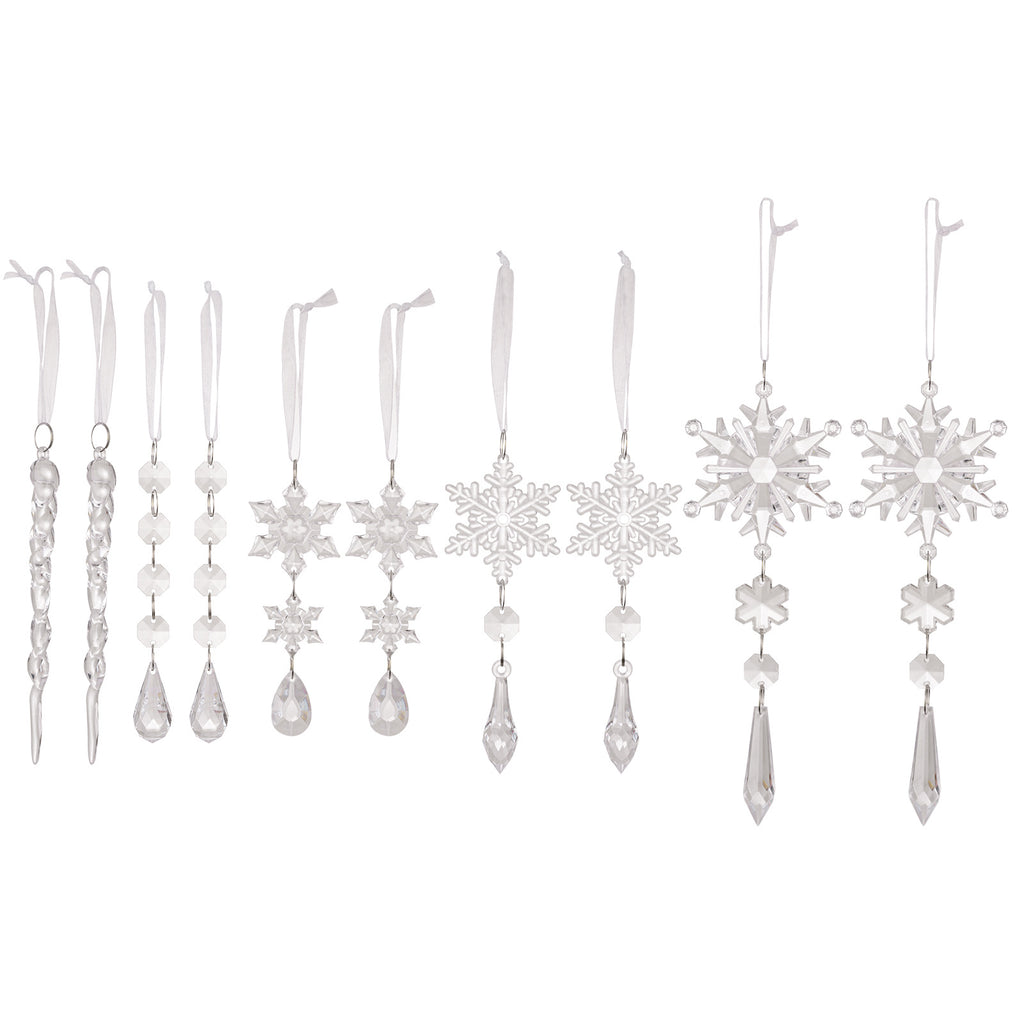 Christmas icicle transparent snowflake ice prism acrylic fake ice cone