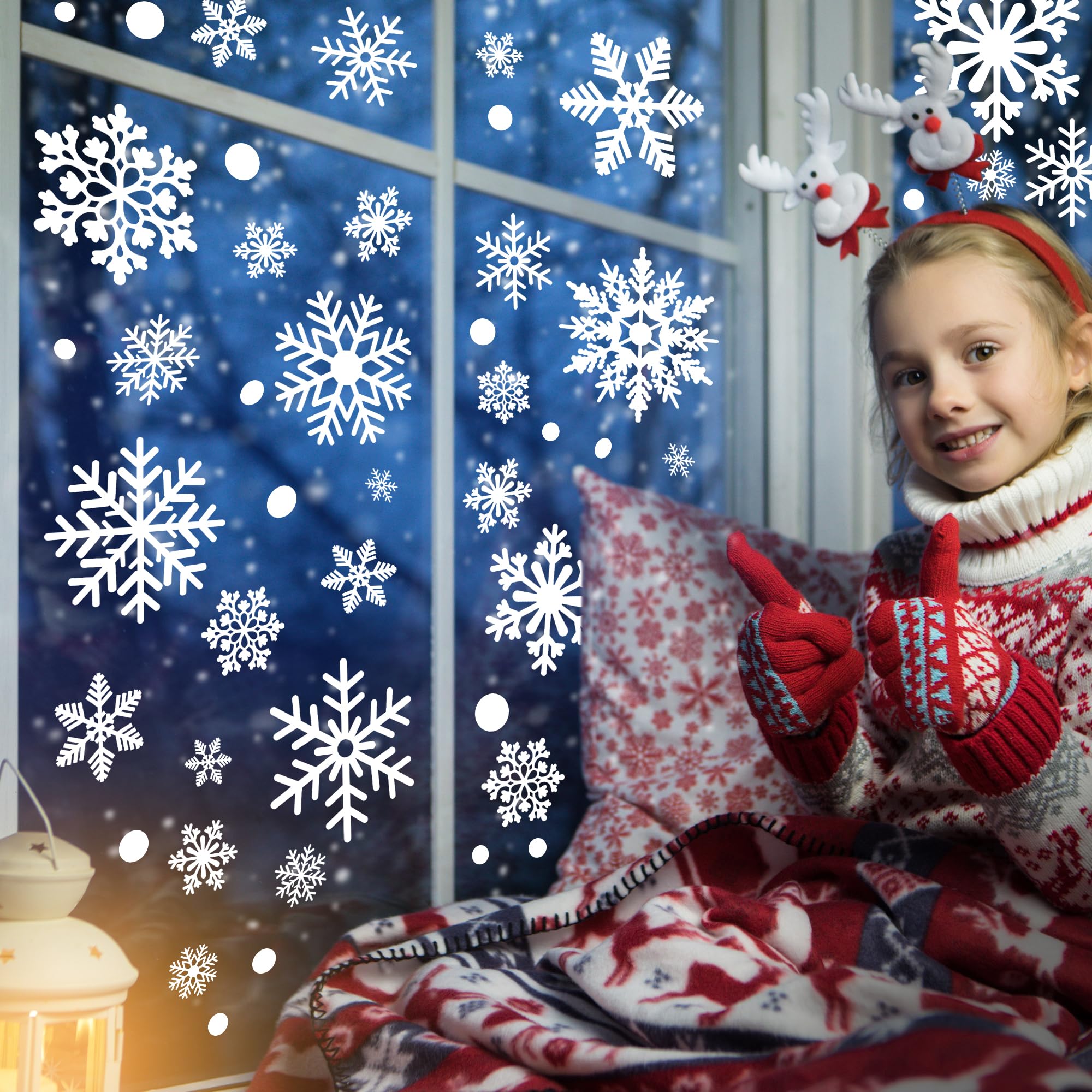 Double-sided Christmas snowflake stickers