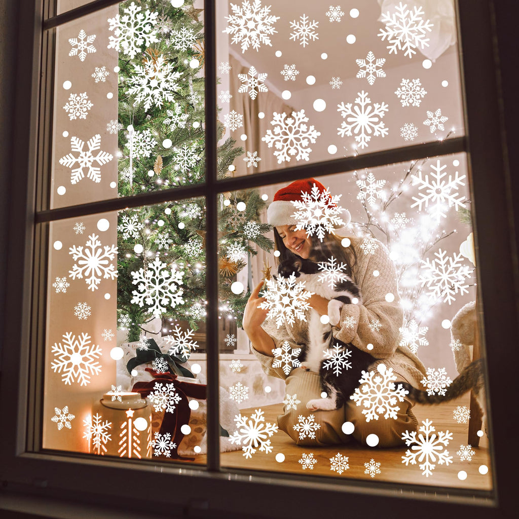 Double-sided Christmas snowflake stickers