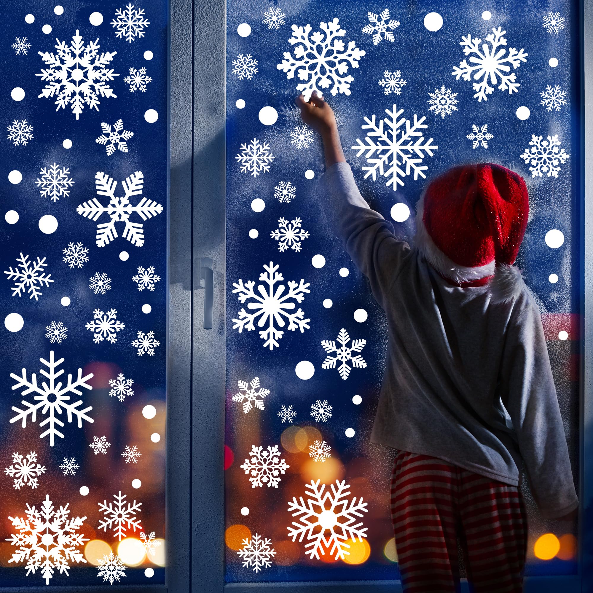 Double-sided Christmas snowflake stickers